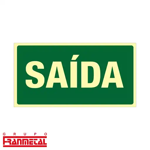Placas de saída de emergência