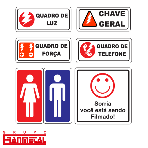 placas de sinalização profissional conforme nbr