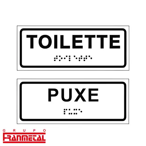 placas de sinalização profissional em braile