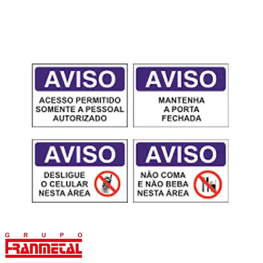 sinalização profissional para áreas de risco